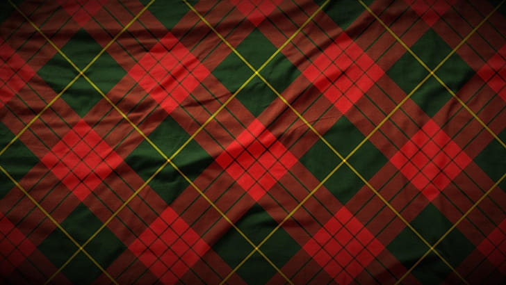 Fabric, Red Checked wallpaper