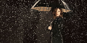 Lily James  2018, lily-james, celebrities, girls, umbrella wallpaper