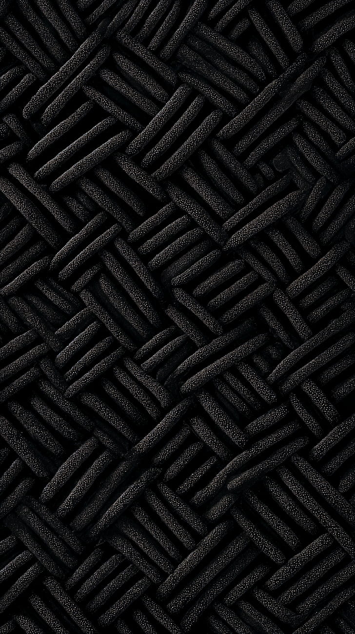 Obsidian Weave, dark, pattern, braid, texture phone wallpaper