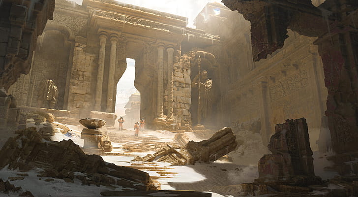 ruin, Sci Fi, exploration wallpaper