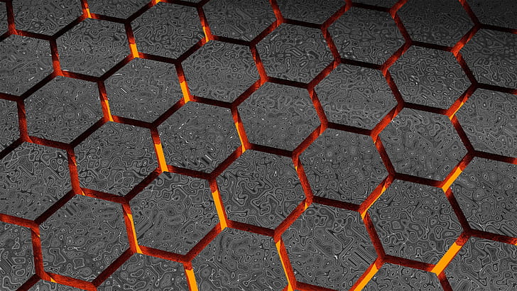 Honeycomb, Symmetrical design, Hexagonal pattern, Digital wallpaper