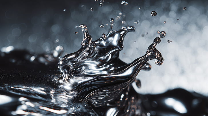 Liquid Chrome Symphony —  Abstract wallpaper