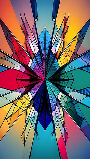 Crystal Web, Abstract phone wallpaper