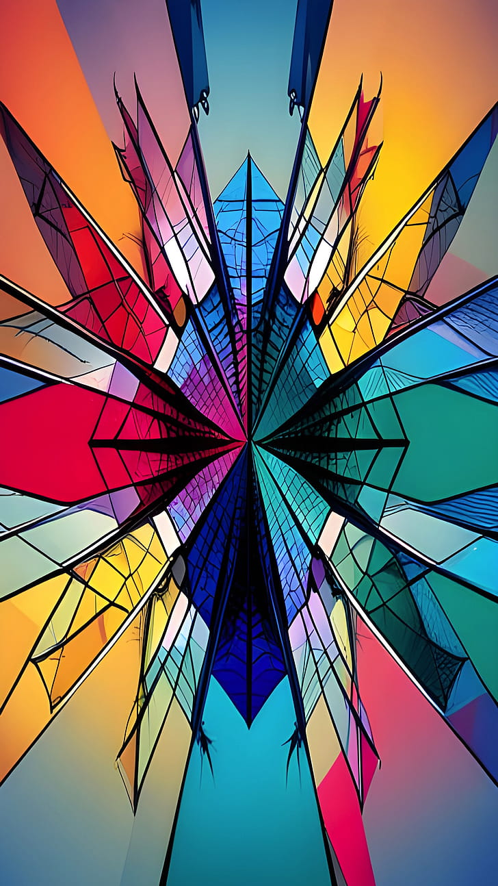 Crystal Web, Abstract phone wallpaper