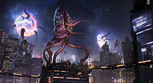 Tentacle Monster, Sci Fi, alien wallpaper