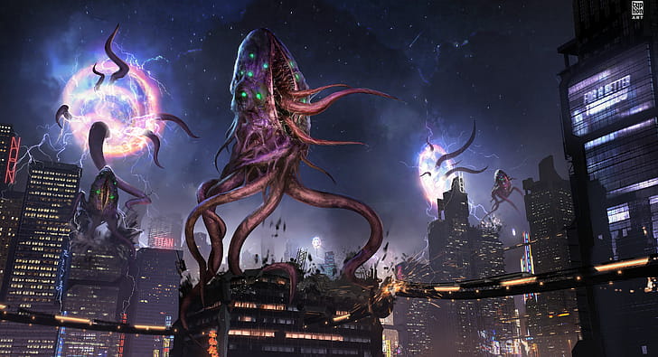 Tentacle Monster, Sci Fi, alien wallpaper