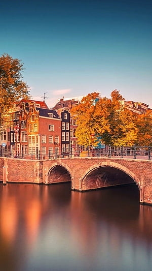 Bridge, Amsterdam phone wallpaper