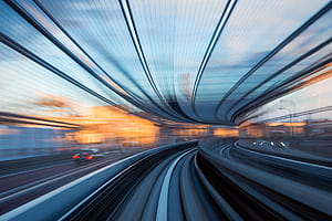 Bullet Train, Motion view, Inside perspective, wallpaper