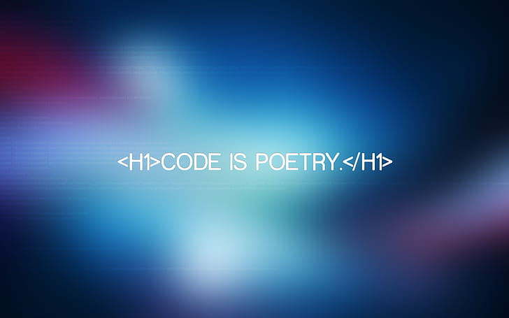 Code is Poetry, code, computer, programming, syntax wallpaper