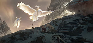 Giant Owl Rider , owl, artist, artwork, digital-art wallpaper