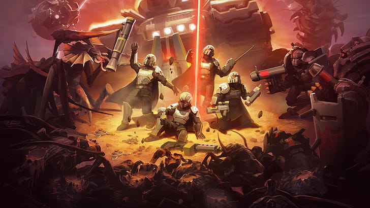 Helldivers 2 Action-Packed, video game, Helldivers 2 wallpaper