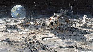 Moonbase Echo —, Earth wallpaper