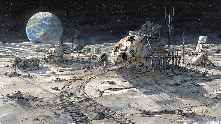 Moonbase Echo —, Earth wallpaper