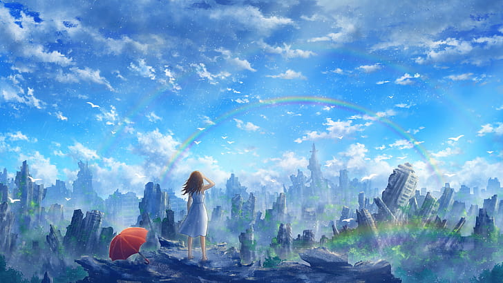 Anime, post apocalyptic wallpaper