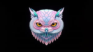 Owl Minimalism , owl, minimalism, minimalist, artist, artwork, digital-art, dark, black wallpaper
