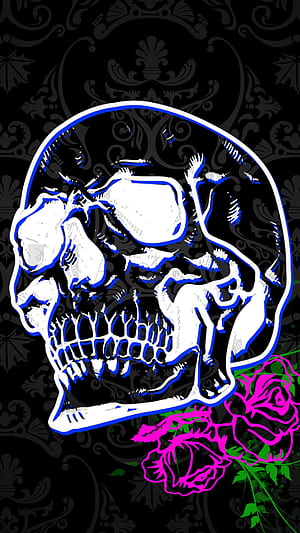dark, skull phone wallpaper