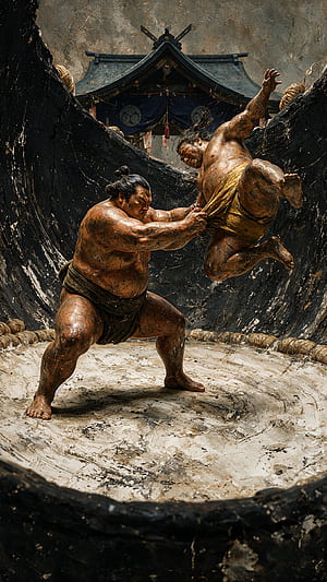 Sumo Showdown — iPhone phone wallpaper