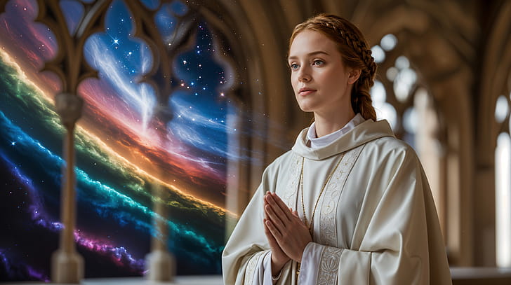 Celestial Cleric — Divine Aurora (  ), Cathedral wallpaper