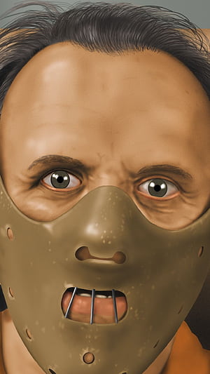 Artwork, Hannibal Lecter phone wallpaper