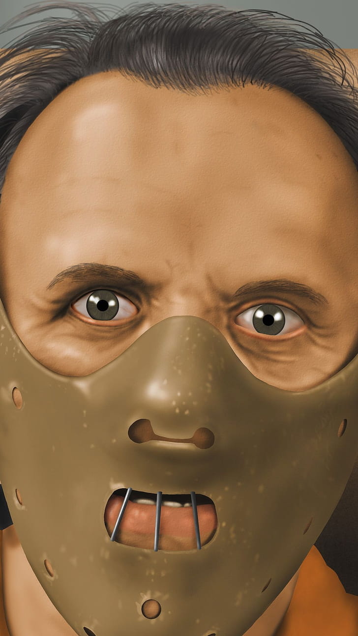 Artwork, Hannibal Lecter phone wallpaper