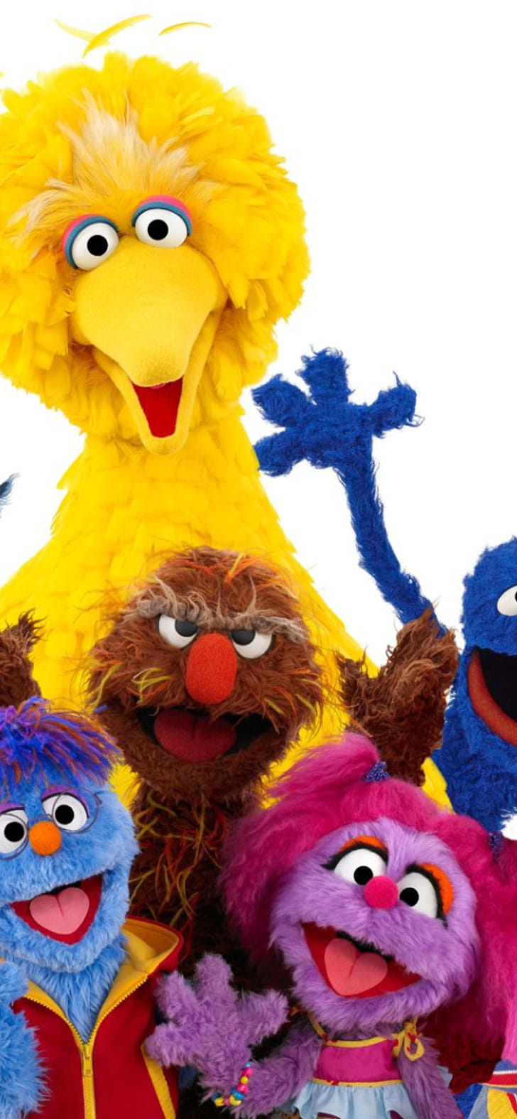 Sesame Street Animation, ABC , iPhone 12 Pro compatible, Interactive learning phone wallpaper