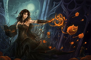 Witch computer , wallpaper