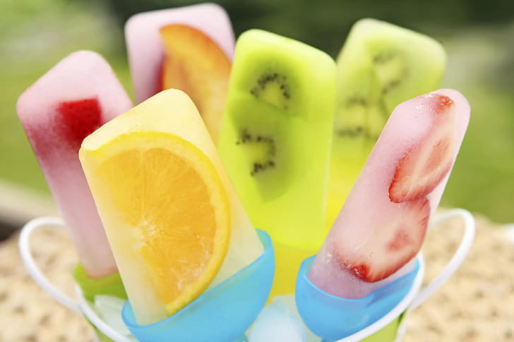 Fruit Popsicles, , Background, wallpaper