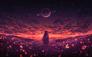 Sea Of Dreamscape, anime-girl, anime, artist, artwork, digital-art, pixiv wallpaper