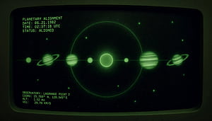 Emerald Console — Planetary Alignment (  ), Solar System, Space, Astronomy wallpaper