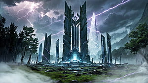Lightning Altar, Sci Fi wallpaper