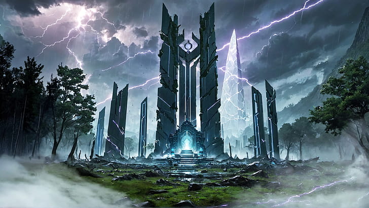 Lightning Altar, Sci Fi wallpaper