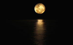 Moonlight reflection, wallpaper