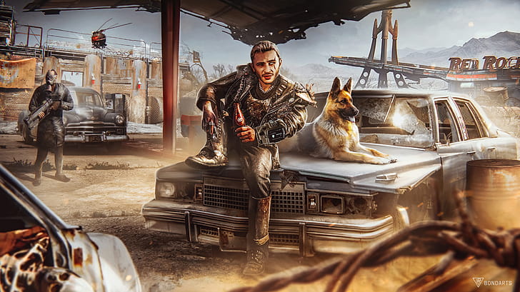 Red rocket stop, Fallout wallpaper