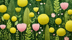 Spring Meadow Pattern —  Floral wallpaper