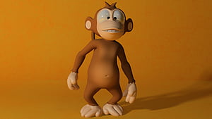3D Monkey, 3d, monkey wallpaper