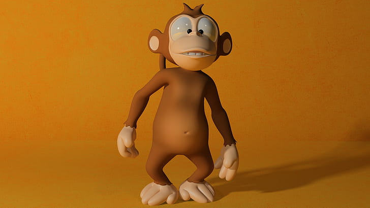 3D Monkey, 3d, monkey wallpaper