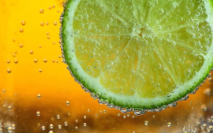 Bubbles, Lime wallpaper