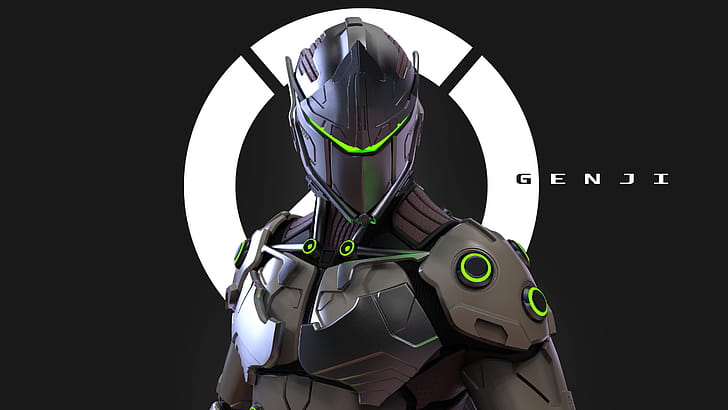 Genji ,  resolution, Dark background, Samurai theme wallpaper