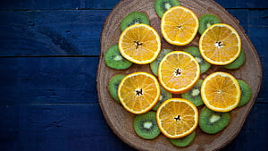Oranges, Kiwi wallpaper