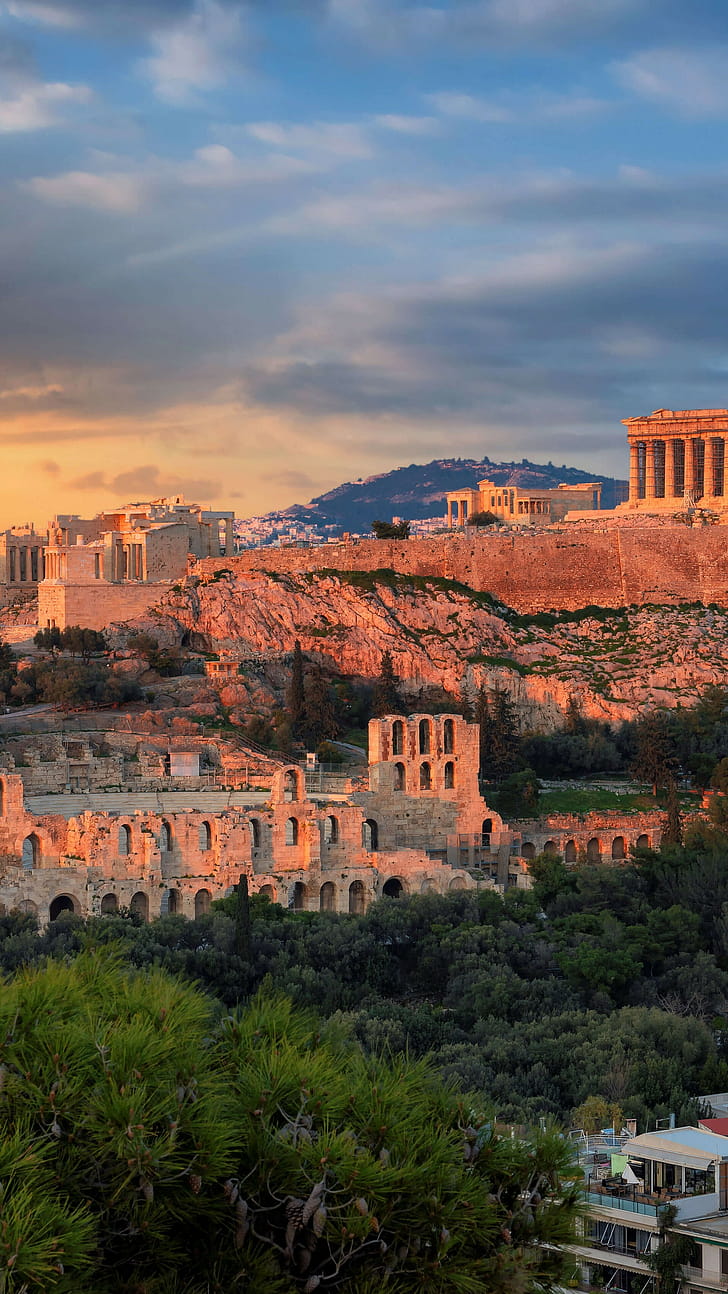Acropolis, Greece phone wallpaper