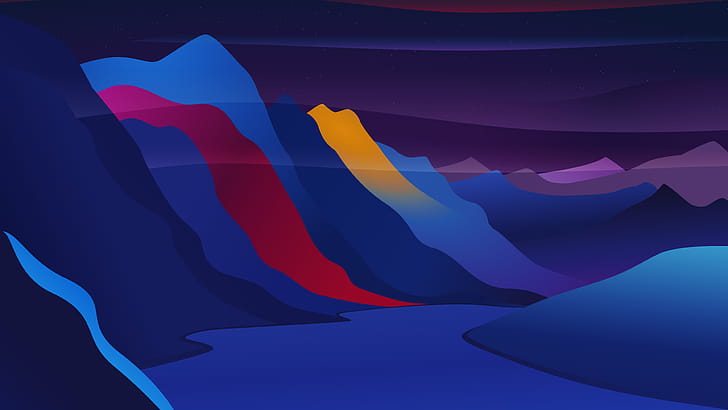 artistic, mountain wallpaper