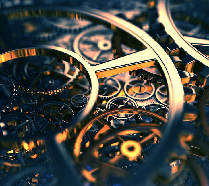Mechanical, Clock wallpaper