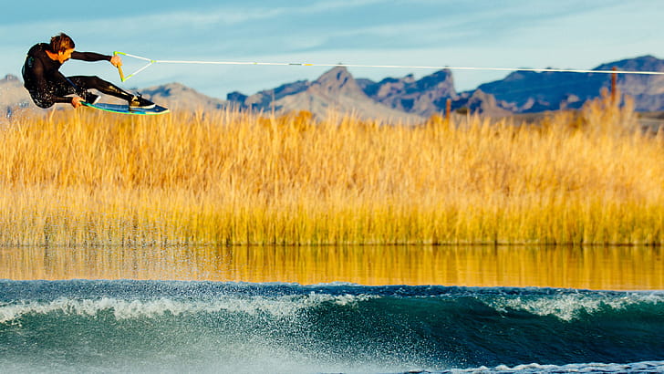 Tail grab, Wakeboarding wallpaper