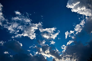 Fluffy clouds wallpaper