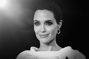 Angelina Jolie 2017, angelina-jolie, celebrities, girls, monochrome, black-and-white wallpaper
