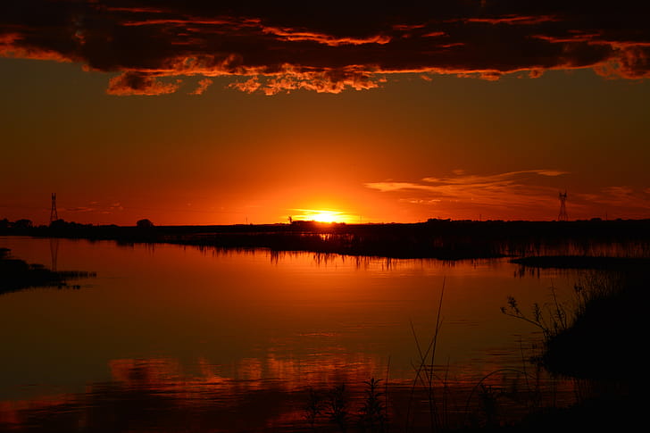Sun Setting , nature, sunset wallpaper