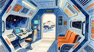 Command Atrium —   Spaceship Interior, spaceship interior, cockpit, control panel wallpaper