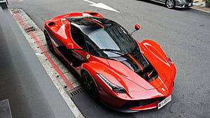 LaFerrari, Red, Full wallpaper