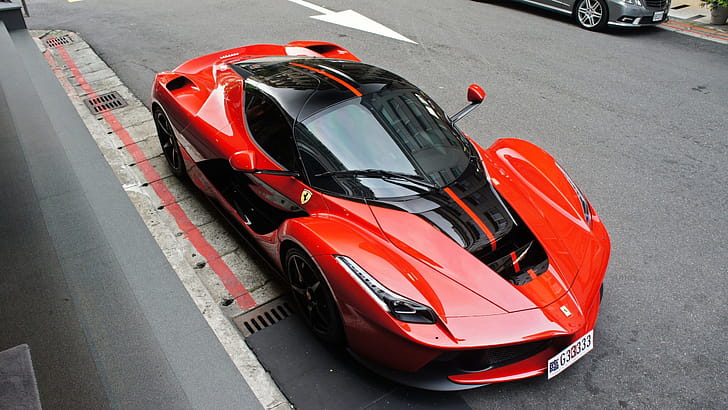 LaFerrari, Red, Full wallpaper