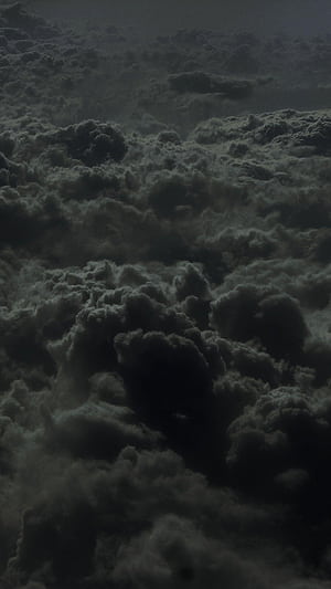 Gray Cloudy Sky, Dark clouds set, Dramatic cloud formations, Mysterious and brooding sky phone wallpaper